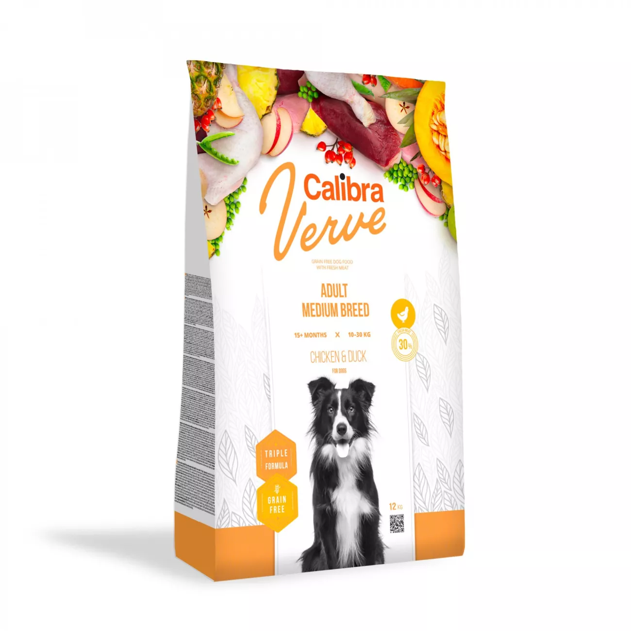 CALIBRA Dog Verve GF Adult Medium Chicken & Duck begrūdis sausas maistas šunims su paukštiena 2 kg