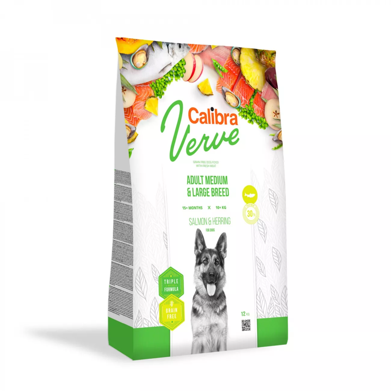 CALIBRA Dog Verve GF Adult M&L Salmon & Herring begrūdis sausas maistas šunims su lašiša ir silke 2 kg