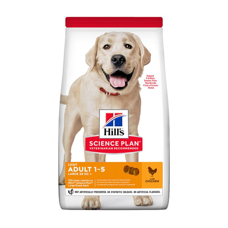 Hill's Science Plan Adult Light Large Dog Food Su Vištiena 14 kg