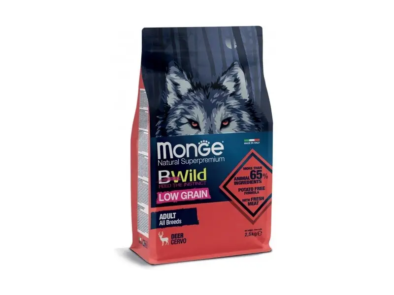 Monge Dry Dog BWILD - All Breeds Adult Deer (elniena) 12 kg