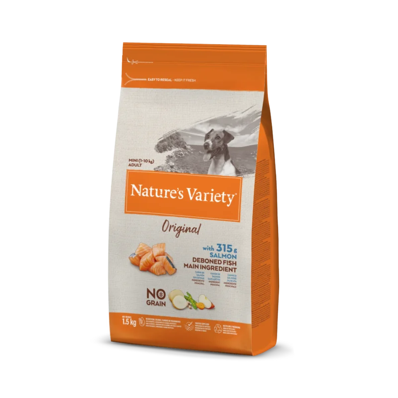 Nature’s Variety Original Mini Adult Sausas Maistas Šunims (Lašiša) 1.5 kg