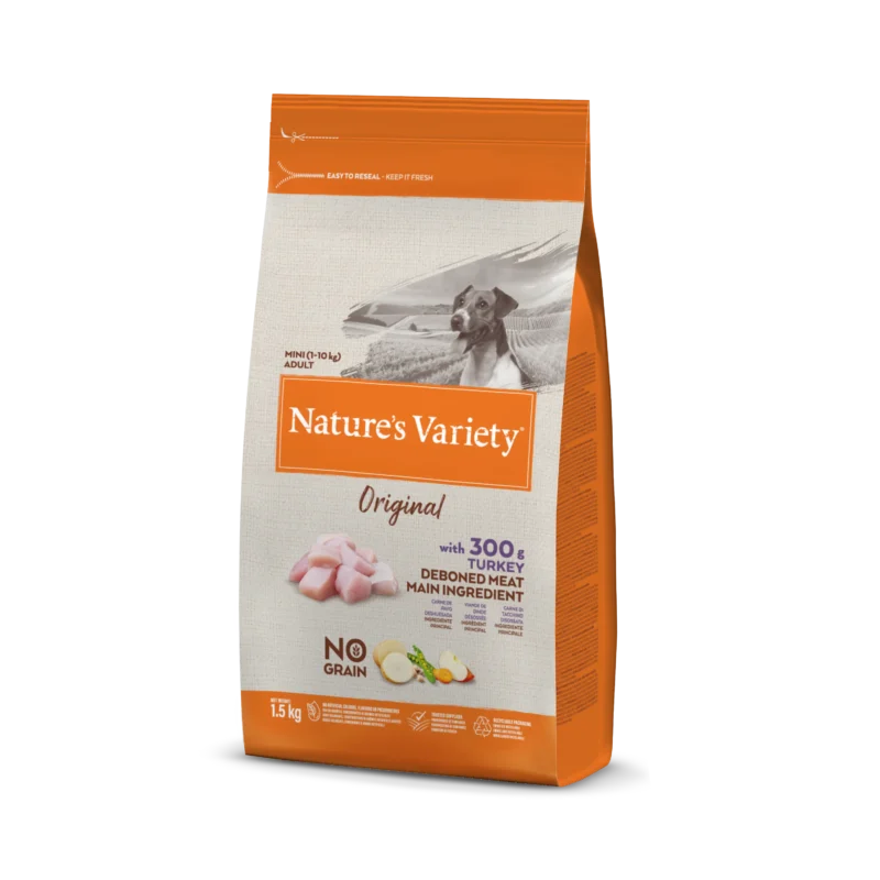 Nature’s Variety Original Mini Adult Sausas Maistas Šunims (Kalakutiena) 1.5 kg