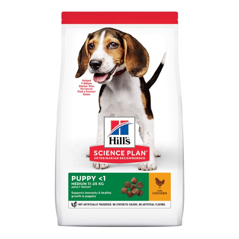 Hill´s Science Plan Puppy Medium Chicken sausas maistas su vištiena 2.5 kg