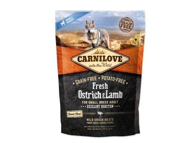 Carnilove Fresh Ostrich&Lamb for small breed sausas maistas šunims 1.5 kg