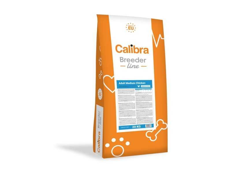 CALIBRA Dog Breeder Line SP Adult Medium Chicken sausas maistas suaugusiems vidutinio dydžio veislių šunims su vištiena 20 kg