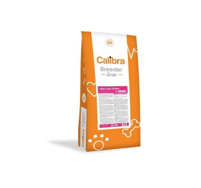 CALIBRA Dog Breeder Line SP Adult Large Chicken sausas maistas suaugusiems didelių veislių šunims su vištiena 20 kg