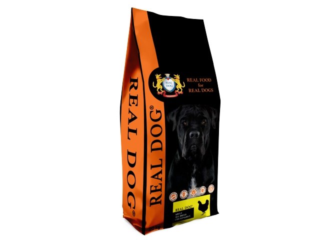 Real Dog Adult All Breeds su vištiena ir ryžiais 20kg