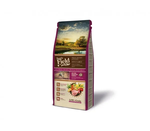 Sam's Field Adult Large Chicken sausas maistas didelių veislių šunims su vištiena 13 kg