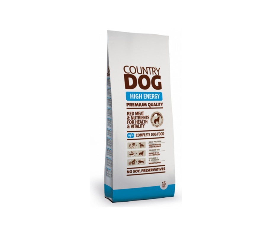 Country Dog High Energy sausas maistas šunims 15 kg