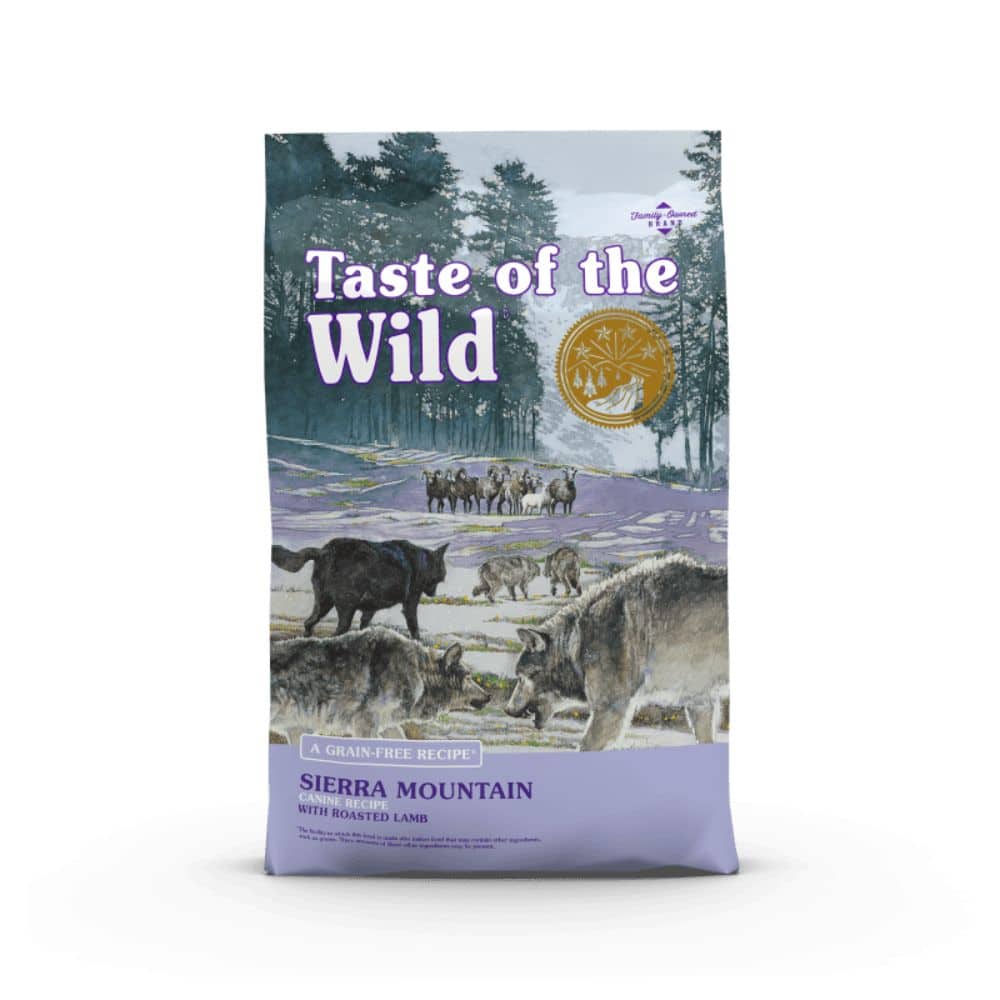 Taste Of The Wild Siera Mountain begrūdis šunų maistas su ėriena - Produkto Svoris 2kg