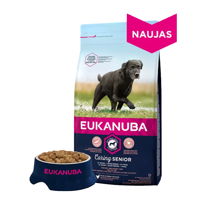 Eukanuba Senior large breed visavertis pašaras senyviems šunims (virš 9 m.) 15kg