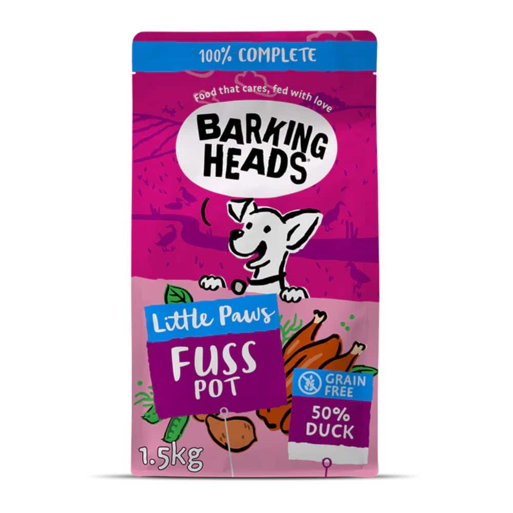 Barking Heads LITTLE PAWS Fuss Pot sausas maistas  mažų veislių šunims su antiena