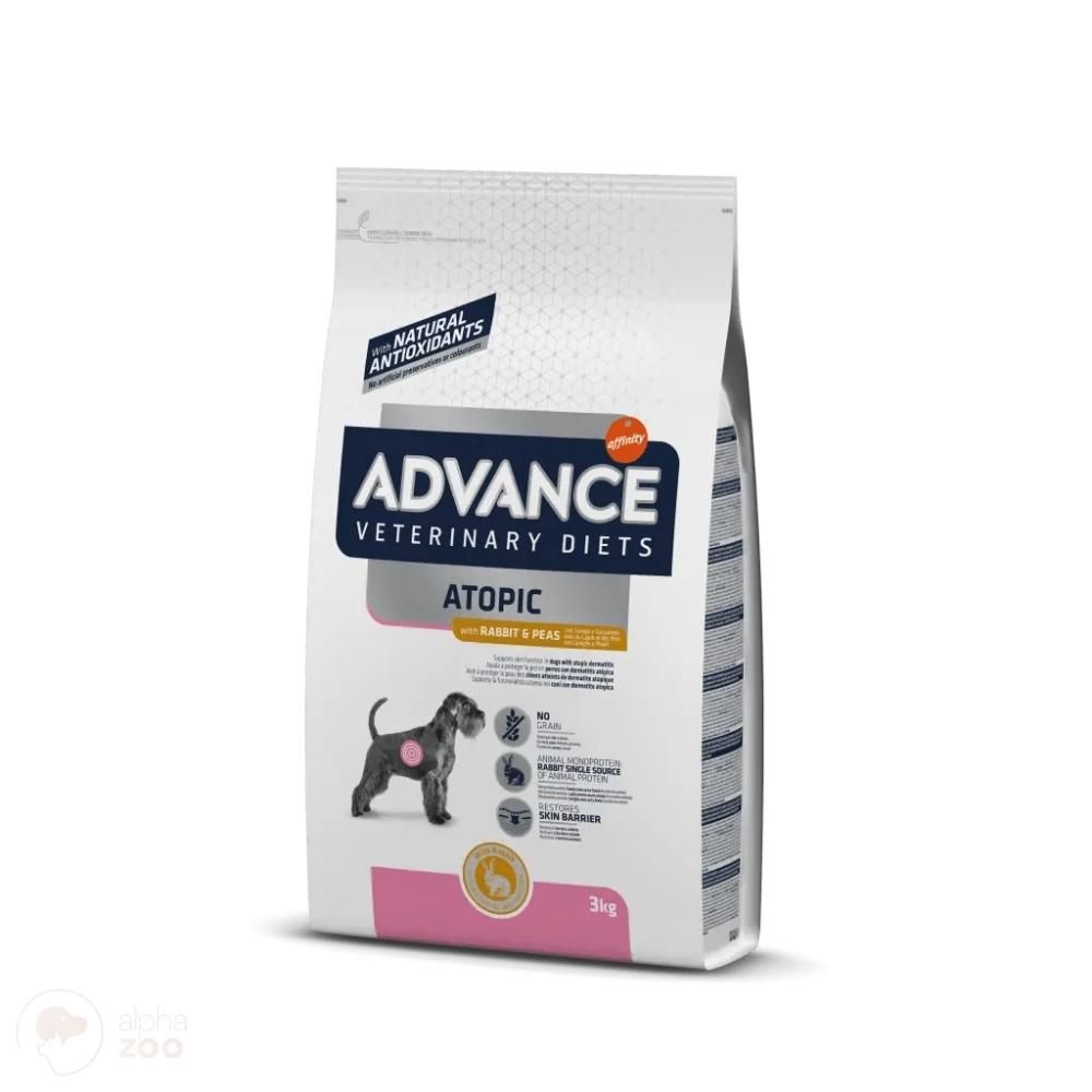 Advance Veterinary Diets Atopic Rabbit & Peas (MED/MAX) 3kg Ir 12kg Maistas vidutinių ir didelių veislių Šunims - Produkto Svoris 3kg