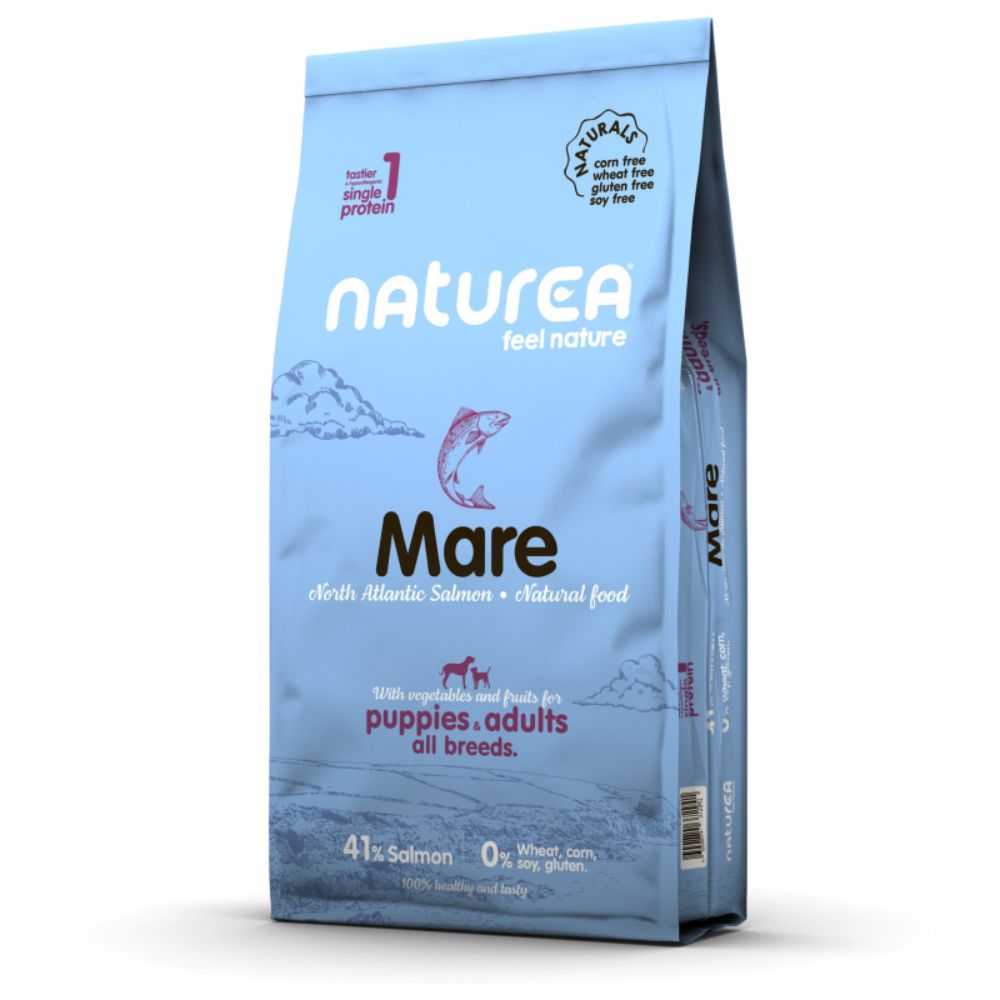 Naturea Naturals Adult and Puppies Mare Salmon sausas maistas šunims - Produkto Svoris 2kg