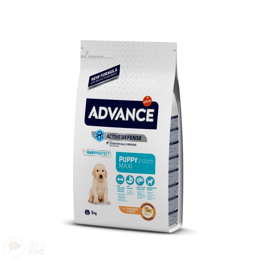 Advance Puppy Maxi 3kg Ir 12kg Sausas Maistas didelių veislių Šuniukams - Produkto Svoris 3kg