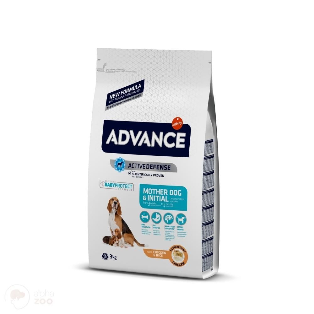 Advance Mother Dog & Initial 800g Ir 3kg Augantiems Šuniukams ir vaikingoms bei laktuojančioms kalėms - Produkto Svoris 0.8kg