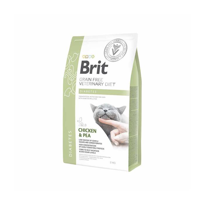 Brit GF Veterinary Diets Cat Diabetes sausas maistas diabetu sergančioms katėms, 2 kg