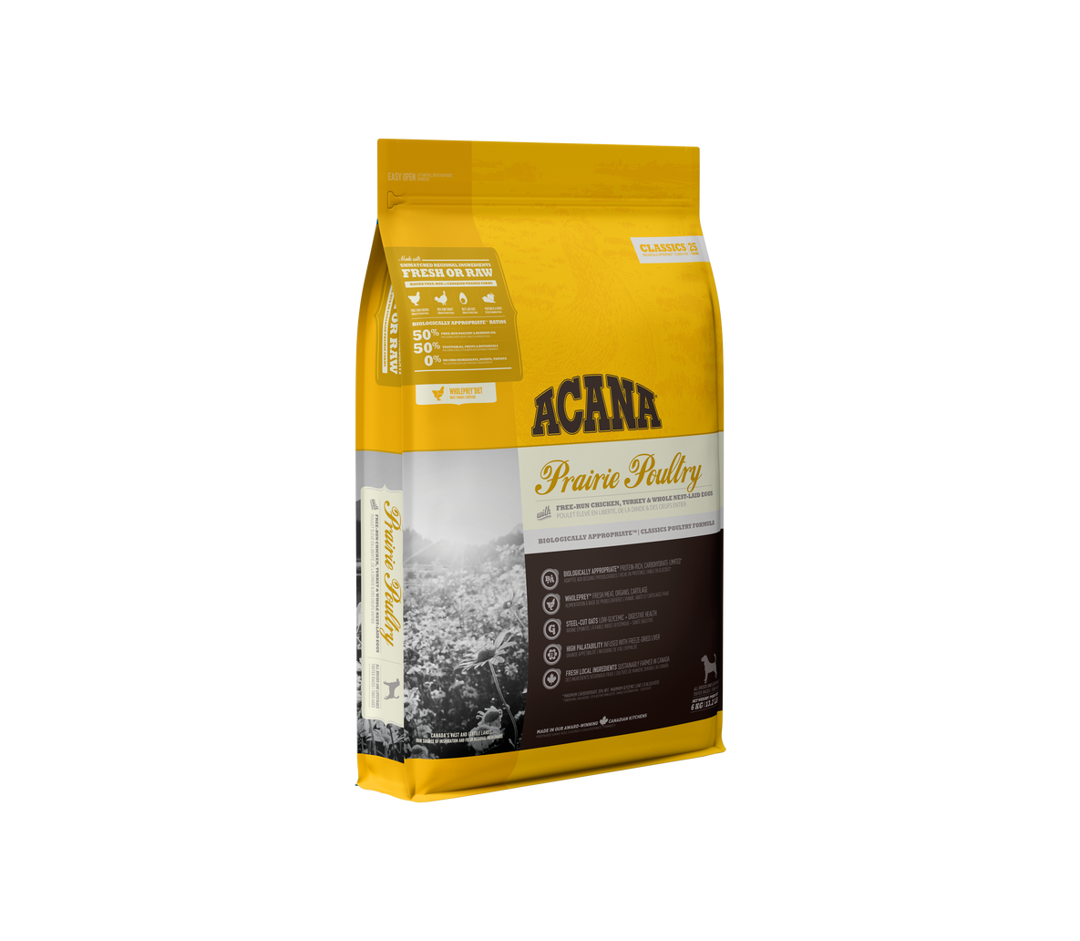 Acana Prairie Poultry begrūdis sausas maistas šunims 2kg, 9.7kg - Produkto Svoris 2kg