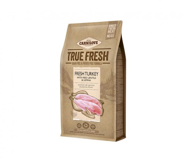Carnilove True Fresh Turkey begrūdis sausas maistas šunims su kalakutiena - Produkto Svoris 1.4kg