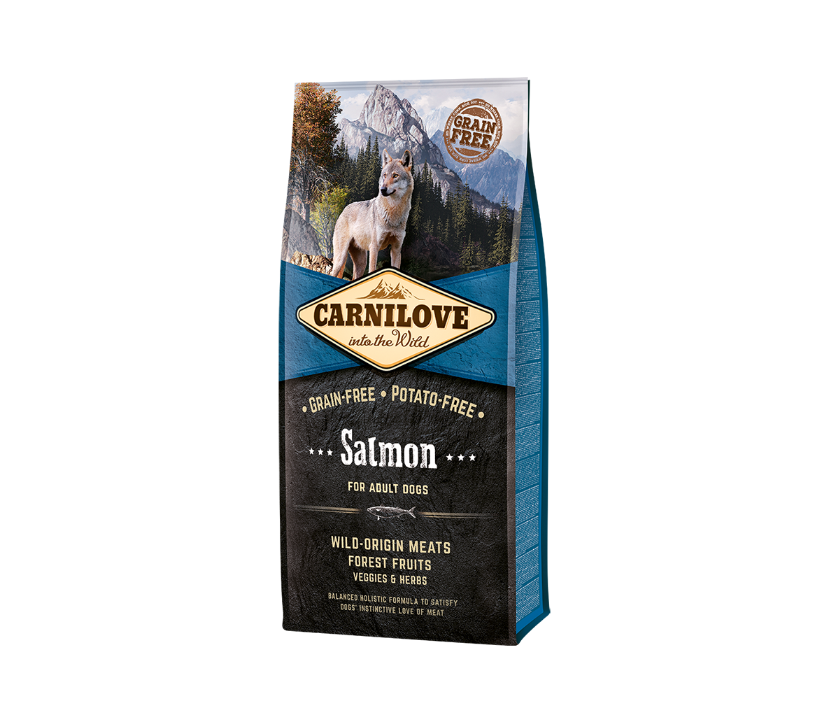 Carni Love Salmon for Adult begrūdis sausas maistas šunims su lašiša - Produkto Svoris 1.5kg