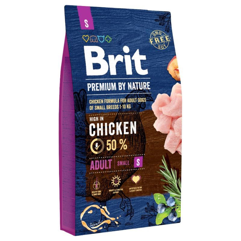 Brit Premium Adult S sausas maistas suaugusiems mažų veislių šunims - Produkto Svoris 3kg