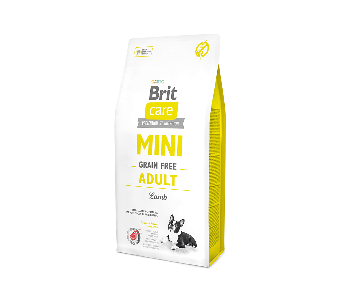Brit Care Mini Adult Lamb begrūdis sausas maistas mažų veislių šunims su ėriena - Produkto Svoris 7kg