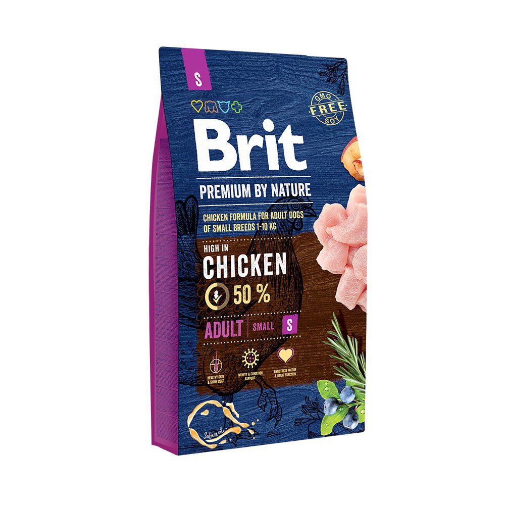Brit Premium Adult S sausas maistas suaugusiems mažų veislių šunims - Produkto Svoris 1kg