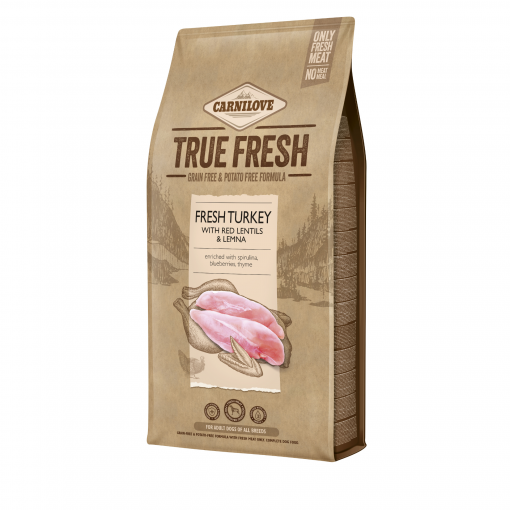 Carnilove True Fresh Turkey begrūdis sausas maistas šunims su kalakutiena - Produkto Svoris 4kg