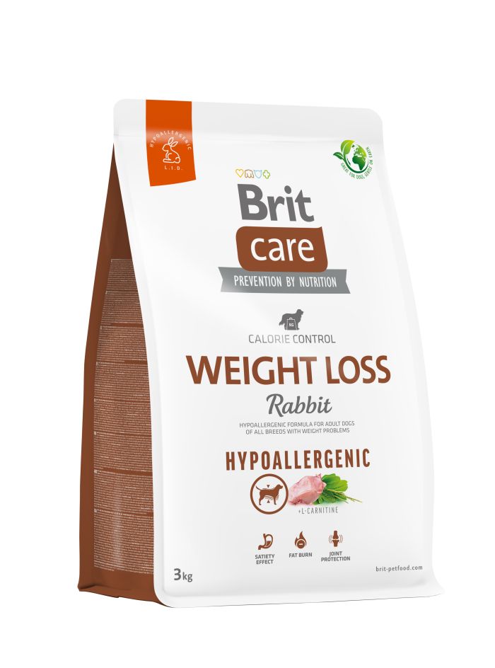 Brit Care Hypoallergenic Weight Loss Rabbit sausas maistas šunims su triušiena - Produkto Svoris 3kg