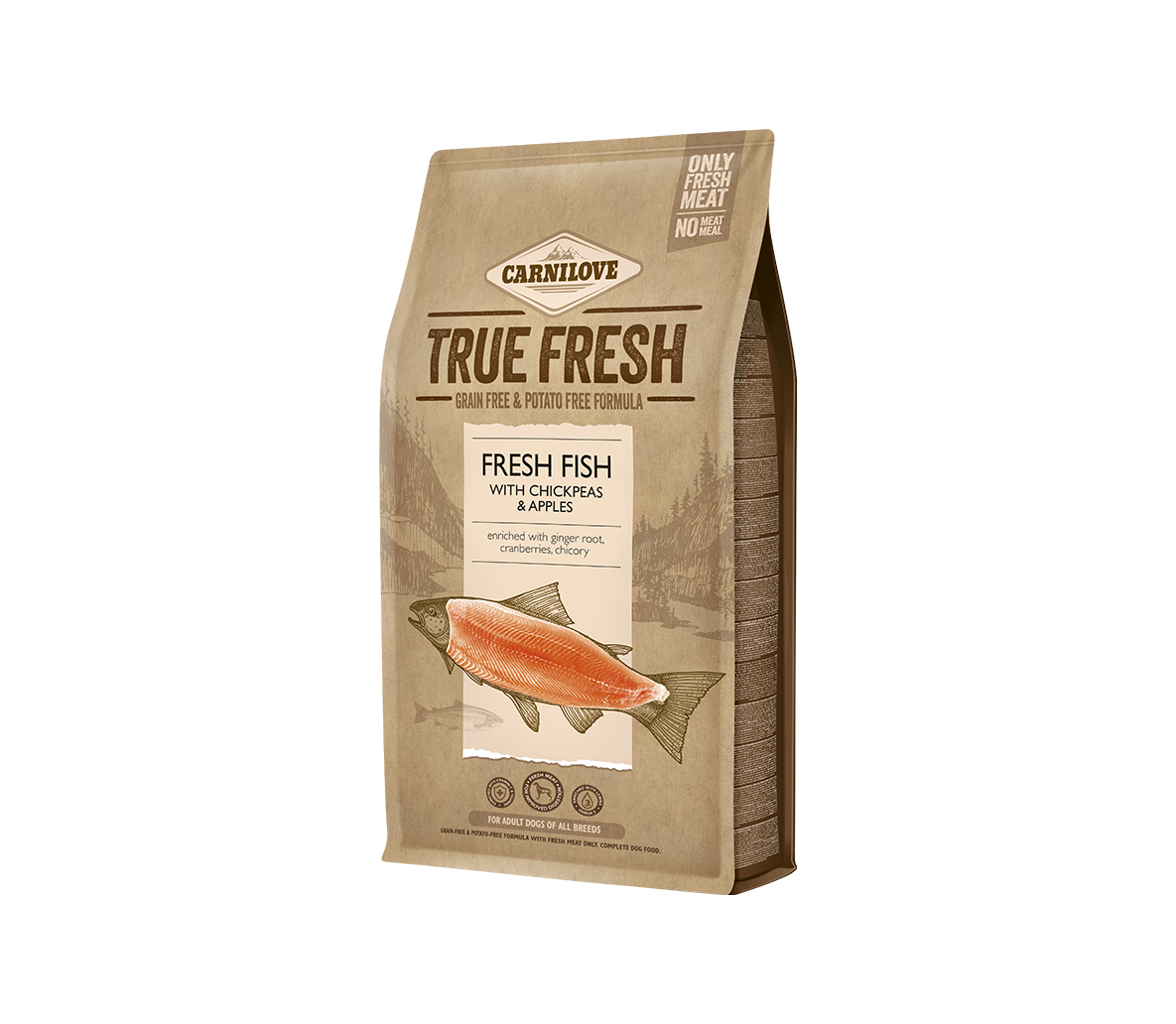 Carnilove True Fresh Fish begrūdis sausas maistas šunims su žuvimi - Produkto Svoris 11.4kg