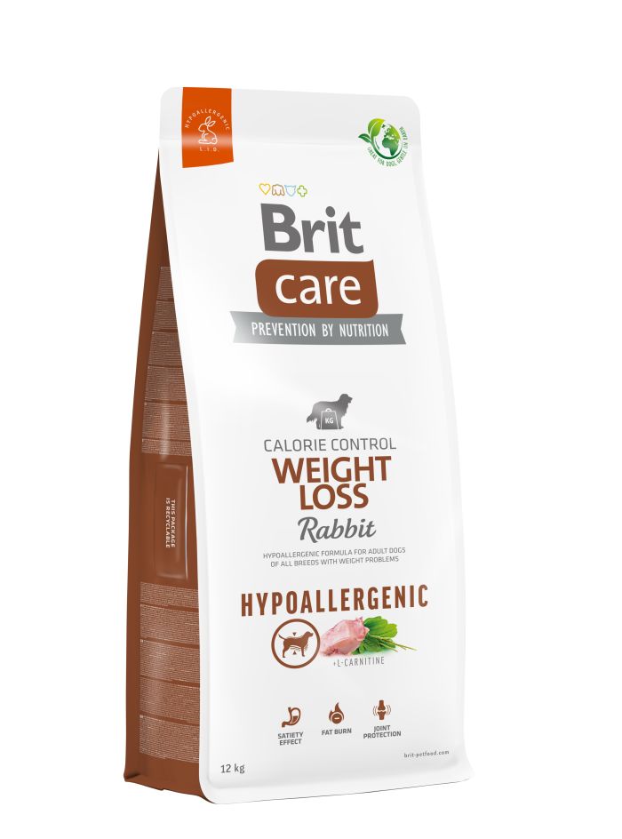 Brit Care Hypoallergenic Weight Loss Rabbit sausas maistas šunims su triušiena - Produkto Svoris 12kg