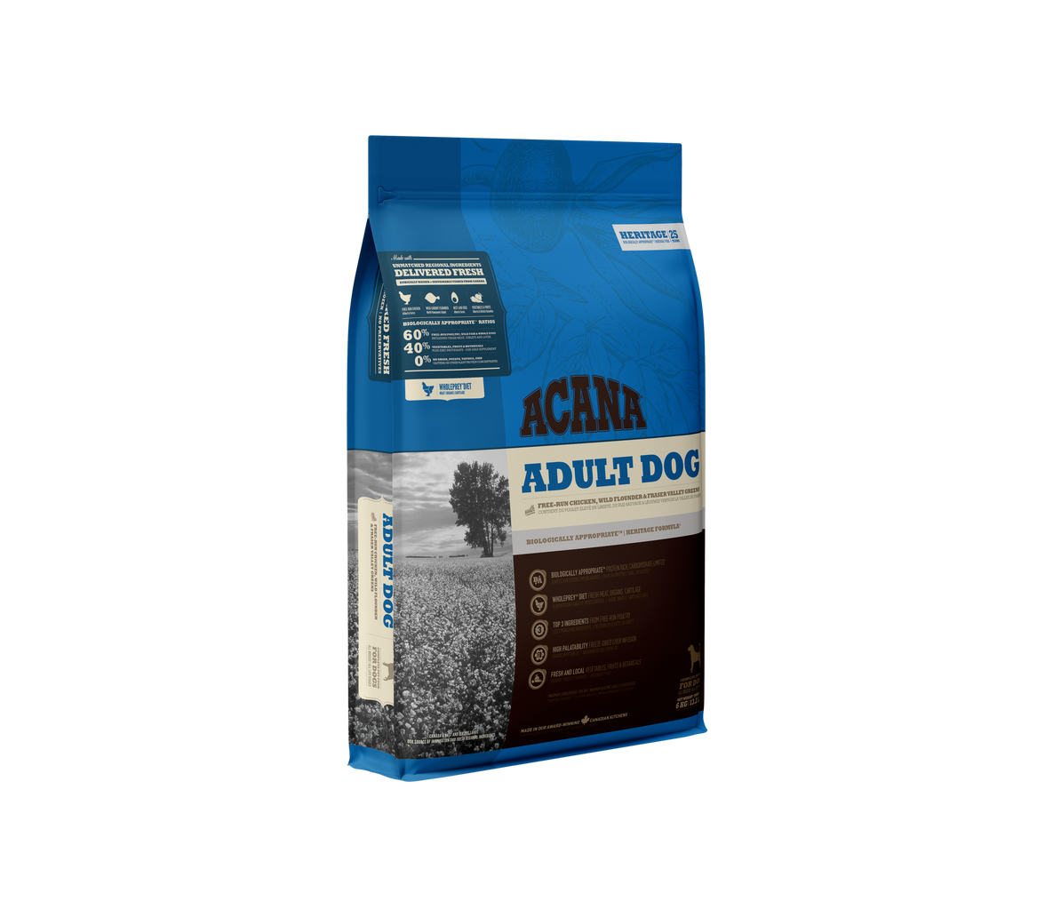 Acana Adult Dog begrūdis sausas maistas suaugusiems šunims 11.4kg, 2x11.4kg - Produkto Svoris 11.4kg