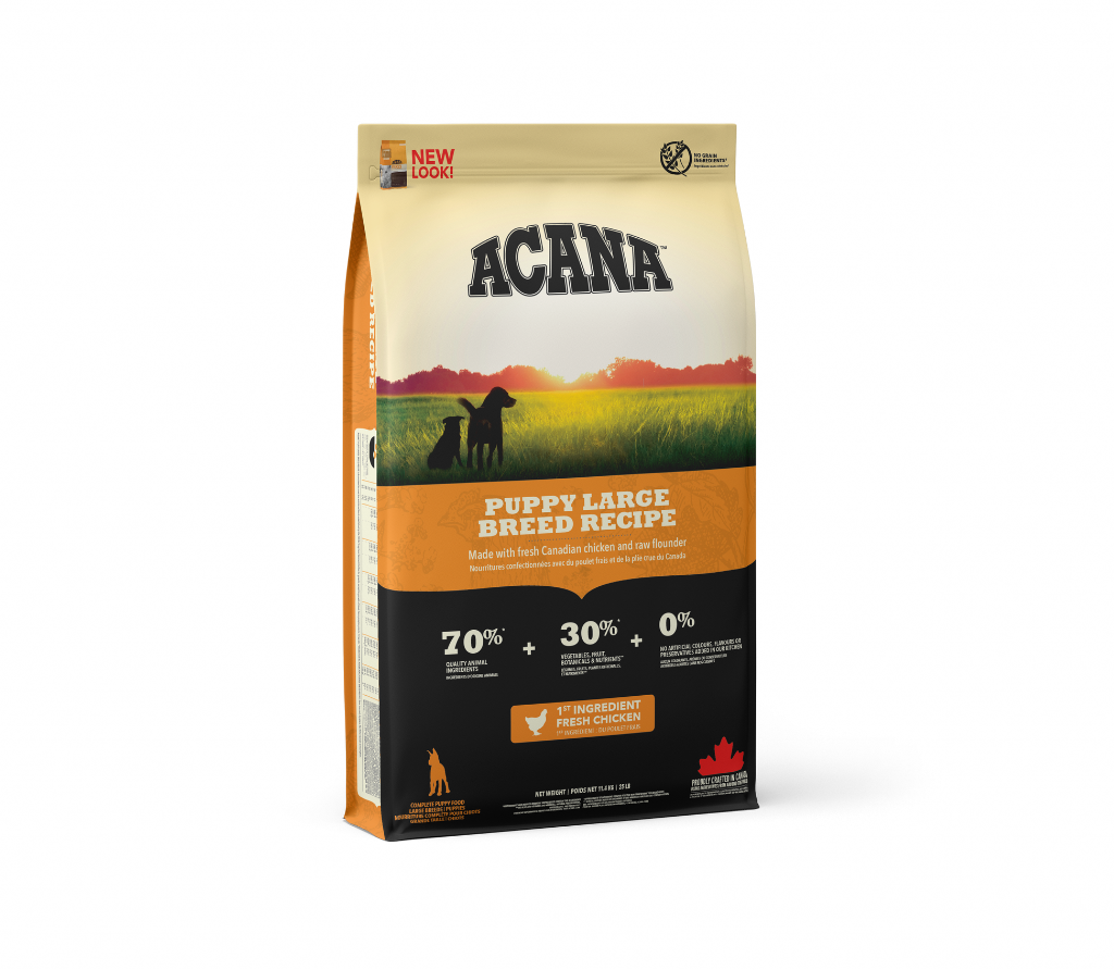 Acana Puppy Large Breed begrūdis sausas maistas didelių veislių šuniukams 11.4kg 17kg - Produkto Svoris 11.4kg