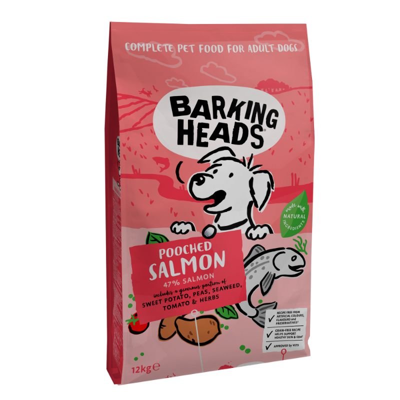BARKING HEADS Hair Necessities Salmon pašaras šunims su lašiša 2-12 kg 12 kg