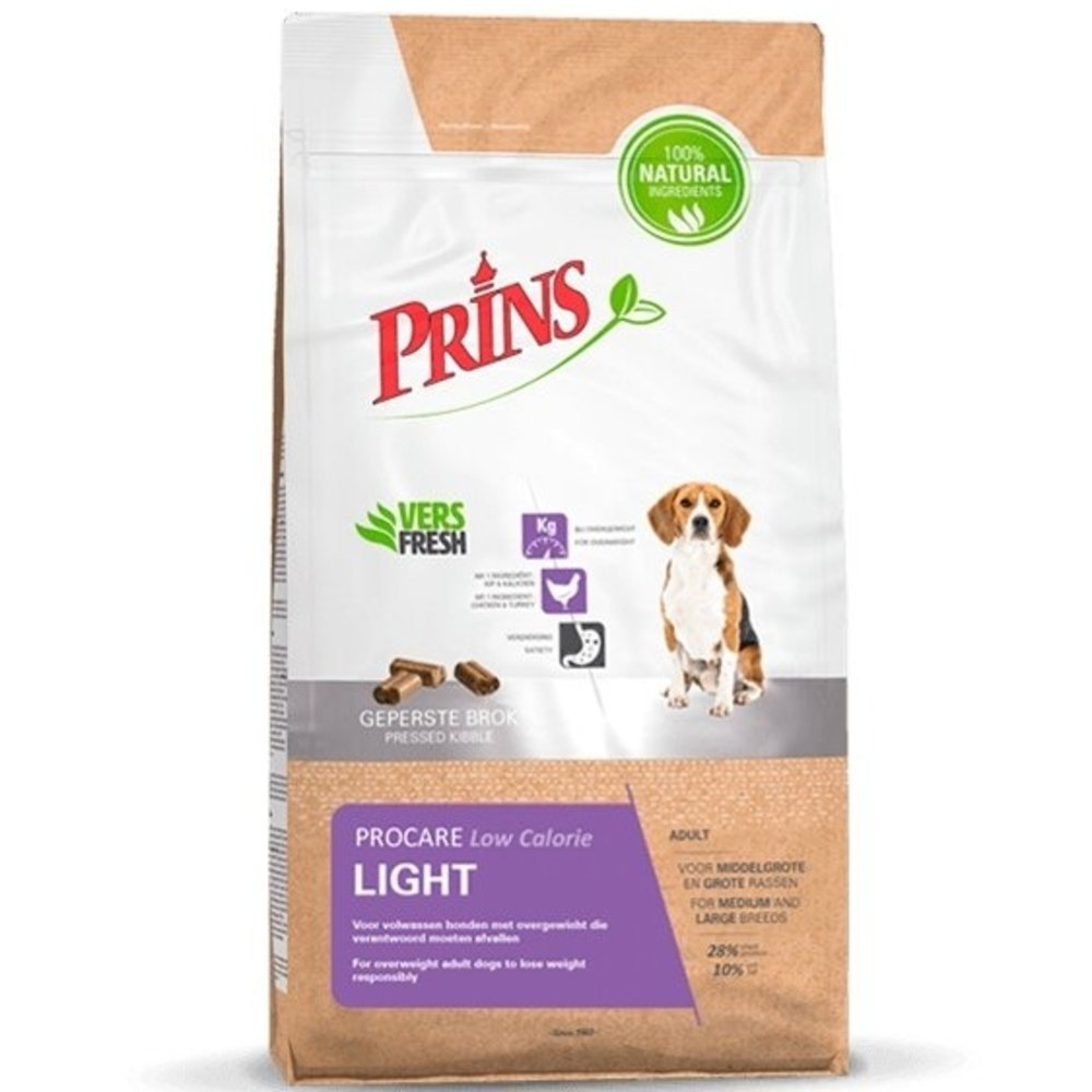 PRINS PROCARE LIGHT LOW CALORIE SAUSAS MAISTAS NUTUKUSIEMS ŠUNIMS 3kg - 7.5kg 7.5 kg