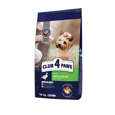 CLUB 4 PAWS PREMIUM SU ANTIENA. VISAVERTIS PAŠARAS MAŽŲ VEISLIŲ SUAUGUSIEMS ŠUNIMS 14kg.