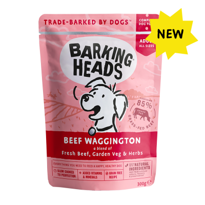 BARKING HEADS BEEF WAGGINKTON KONS. ŠUNIMS SU JAUTIENA 300G