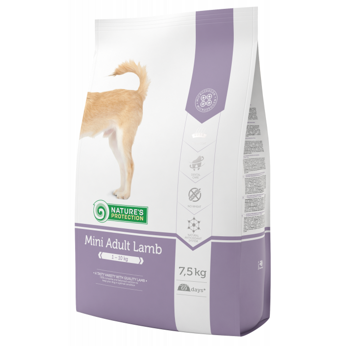 NATURE'S PROTECTION MINI ADULT LAMB 1kg - 7,5kg 1 kg(sveriamas)