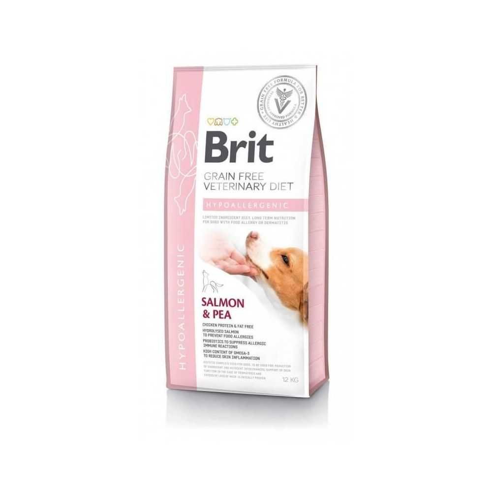Brit GF Veterinary Diets Dog Hypoallergenic sausas maistas šunims 2kg. - 12kg. 2 kg