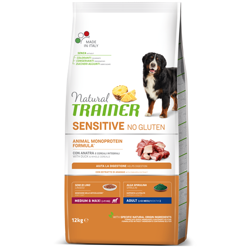 NATURAL TRAINER Sausas šunų maistas Sensitive No Gluten Duck, antiena 3 kg