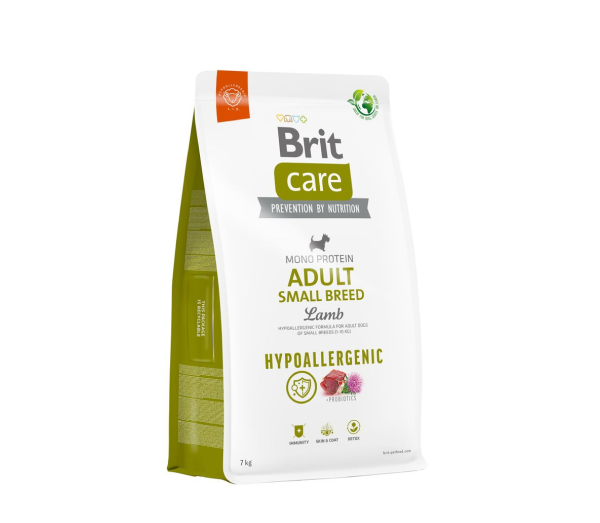 BRIT CARE Hipoalerginis Adult Small Breed Lamb&Rice sausas maistas šunims su ėriena ir ryžiais 1kg. - 7,5kg. 1 kg