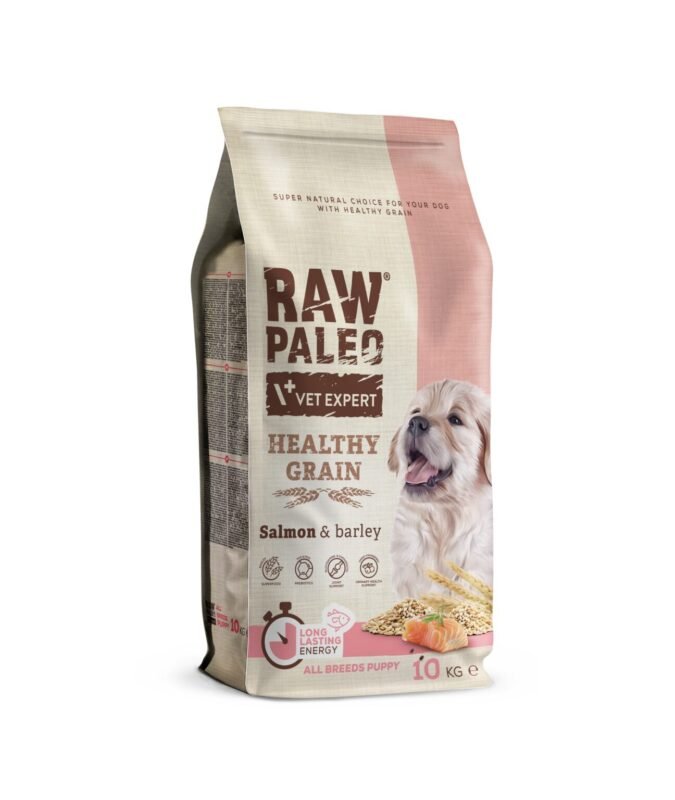 Raw Paleo Puppy Healthy Grain Salmon&Barley 10kg