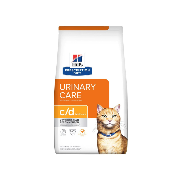 Hill's Prescription Diet Urinary Care c/d Multicare Chicken sausas maistas katėms, sveikiems šlapimo takams palaikyti, 1,5 kg