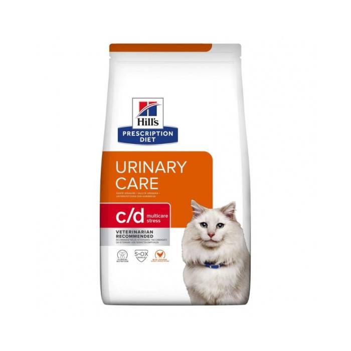 Hill's Prescription Diet Urinary Care c/d Multicare Stress Chicken sausas maistas katėms, sveikiems šlapimo takams palaikyti, 3 kg