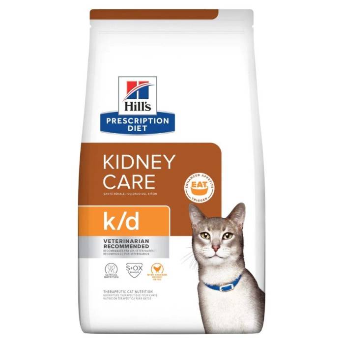 Hill's Prescription Diet Kidney Care k/d sausas maistas katėms, turinčioms problemų su inkstais, 0,4 kg