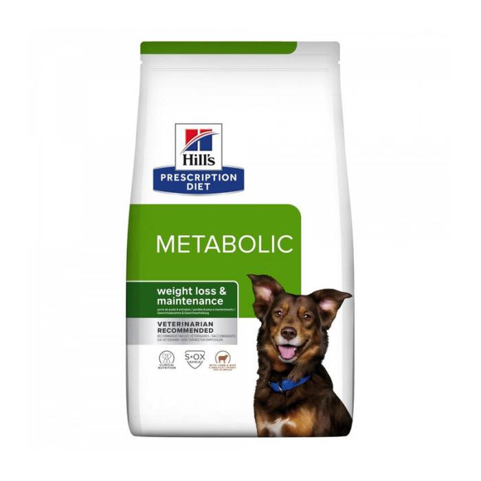 Hill's Prescription Diet Metabolic Weight Loss and Maintenance Lamb sausas maistas šunims, turintiems viršsvorio, 12kg