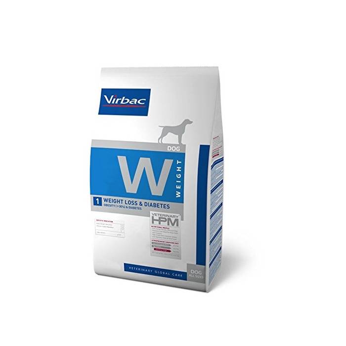 Virbac Veterinary HPM 1 Weight Loss - Diabetes Dog dietinis maistas antsvorio turintiems, diabetu sergantiems šunims, 12 kg