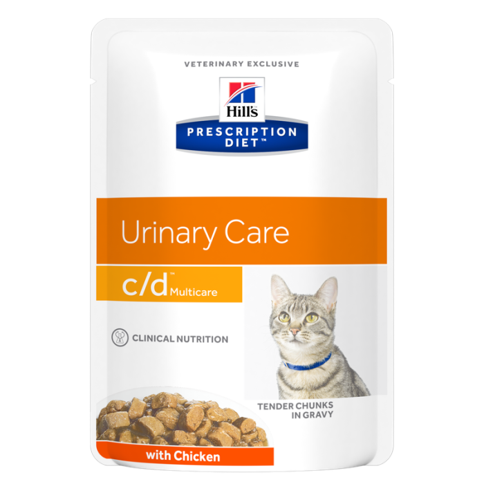 Hill's Prescription Diet Urinary Care c/d Multicare Chicken Cat šlapimo takų sistemos problemoms, 85 g