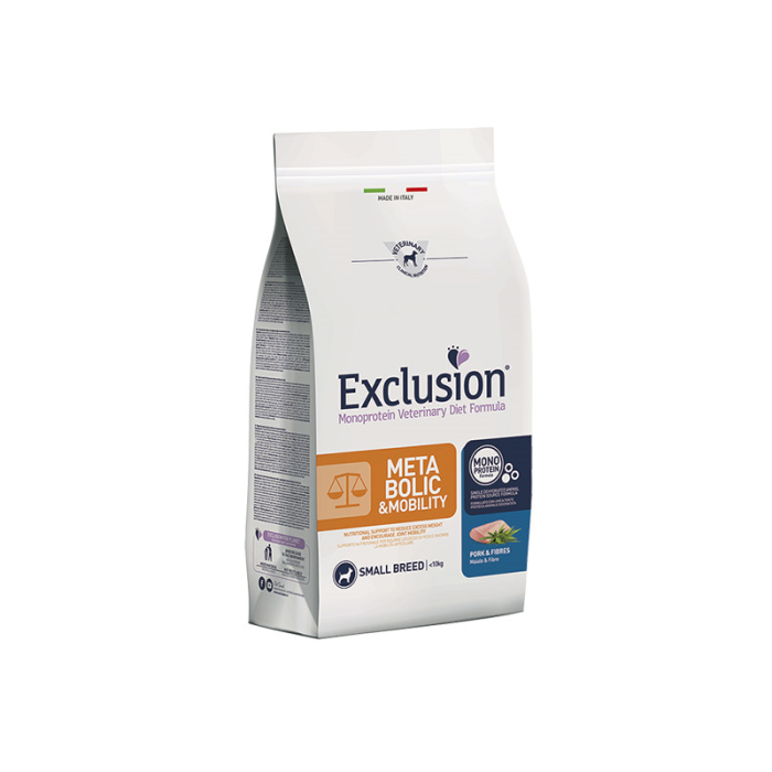 Exclusion Metabolic-Mobility dietinis sausas maistas mažų veislių šunims, turintiems antsvorio ir sąnarių problemų, S, 2 kg