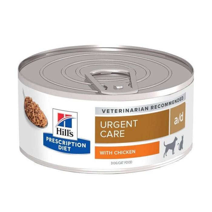 Hill's Prescription Diet Urgent Care a/d drėgnas maistas šunims ir katėms sveikimui pagreitinti, 156 g